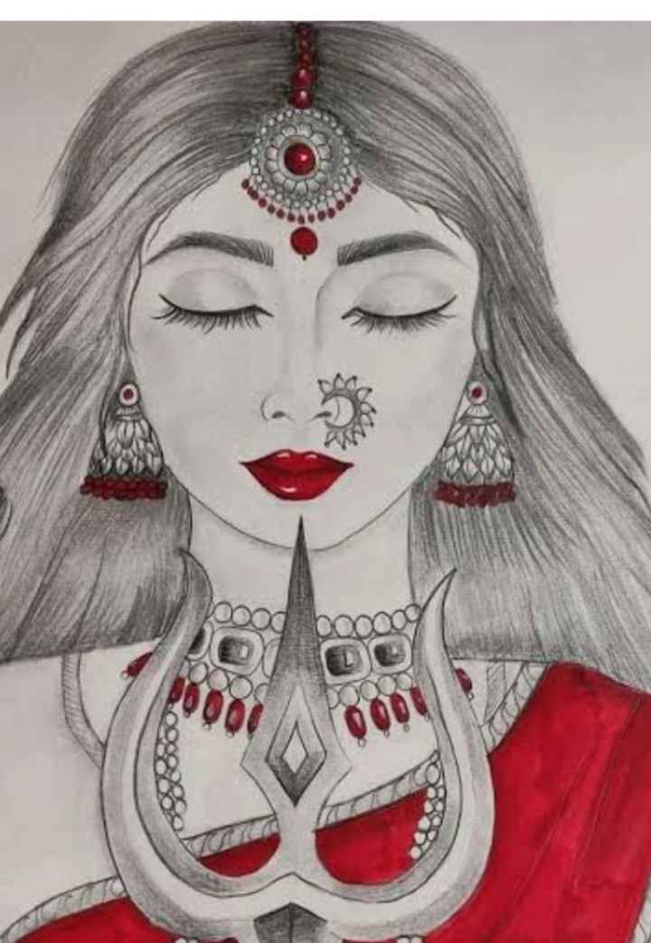 Simple Maa Durga Drawing, HD Png Download - kindpng-saigonsouth.com.vn